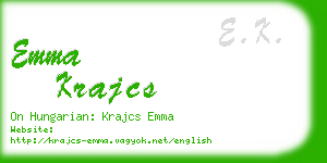 emma krajcs business card